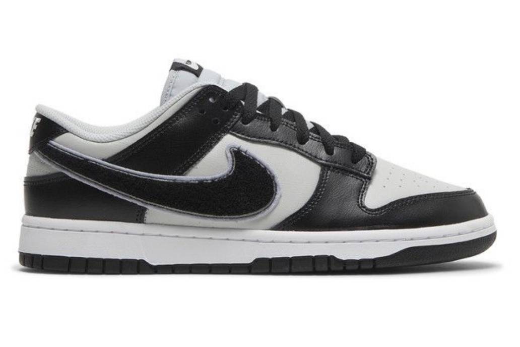 Nike Dunk Low Chenille Swoosh Black Grey