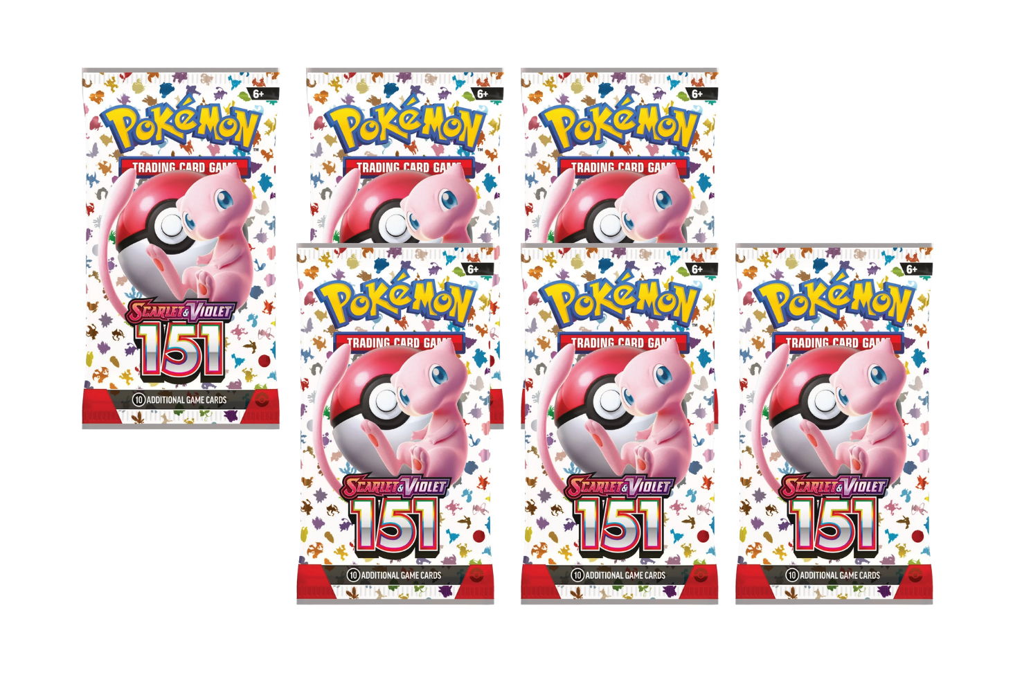 2023 Pokémon Scarlet & Violet  151 Booster Pack Lot of 6