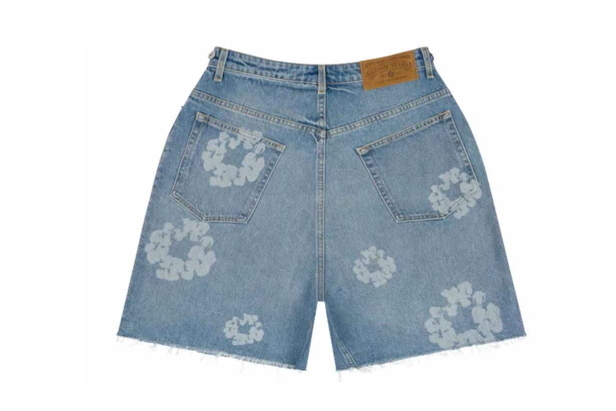 Denim Tears Laser Wreath Denim Short  Blue